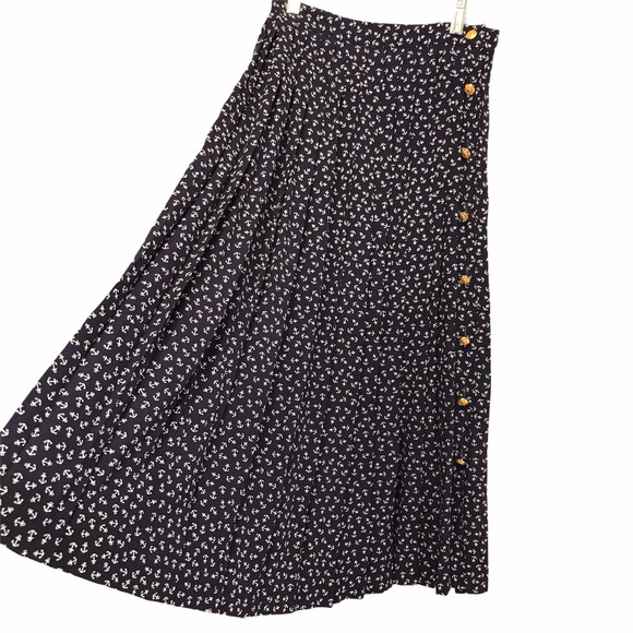 Vintage Rare Navy Dress 2 pc Matching Top & Skirt Nautical Theme - Picture 10 of 14